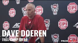 Dave Doeren talks about the coming season + CJ Bailey's maturation at Day 1 of Fall Camp