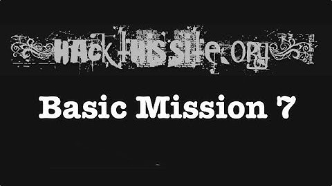 ICanHasHacked : Site tutorial - HackThisSite: Basic mission 7