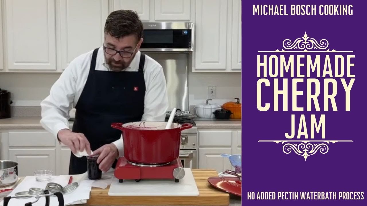 Cherry Jam - no added pectin recipe - plus water bath canning.