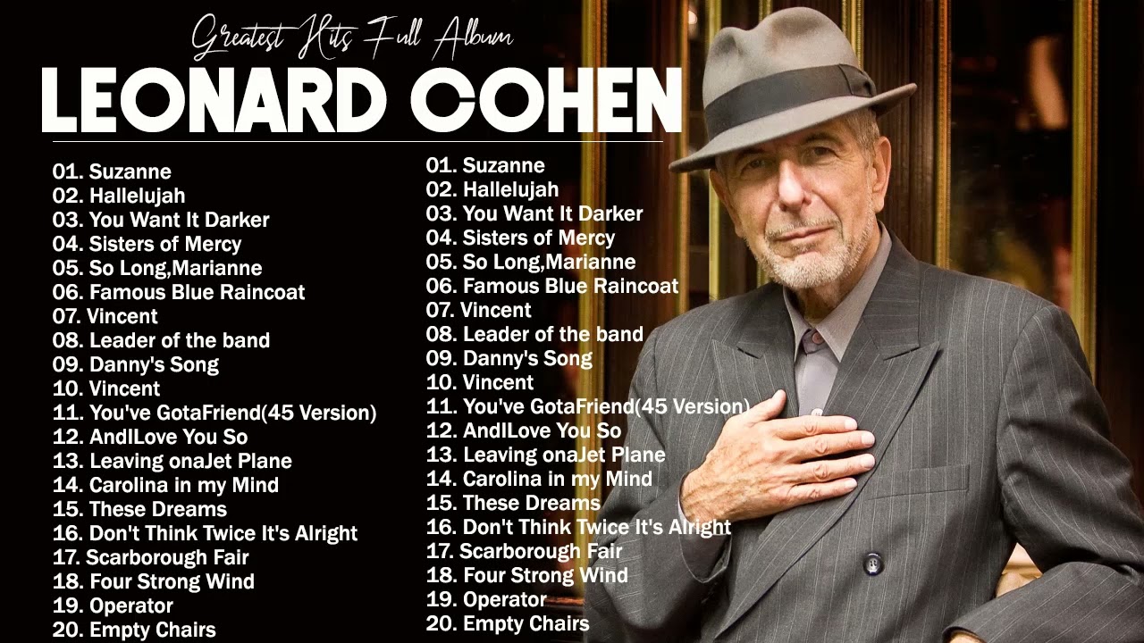 Leonard Cohen Greatest Hits Álbum Completo - Melhores Faixas De