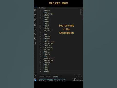 Draw Old Caterpillar (CAT) Logo Using Python - YouTube