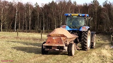 Lime-Spreading on the Pasture.  Plus, unloading the Lorry!