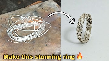 Handmade silver ring | Stunning braided design | Easy jewellery making tutorial