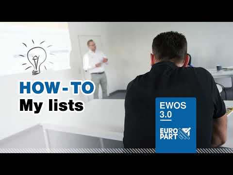 My lists - HOW TO EWOS