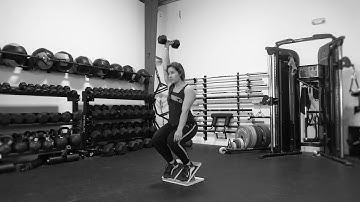 Single Arm Overhead Cyclist Squat