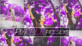 How To Editing urban purple color ligthroom mobile presets DNG|| purple color presets dng ligthroom