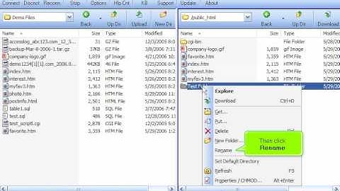 Managing files/folders in FTP Voyager by www.vivahost.com