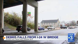 Dodds Avenue reopens after debris from I-24 forces lane closures