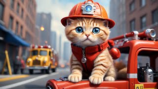 Cat Fireman cute cat aicataiimages
