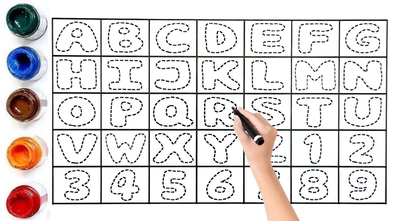 Alphabet Capital Letters A to Z & 1 to 10 For Kids / Easy Drawing ...