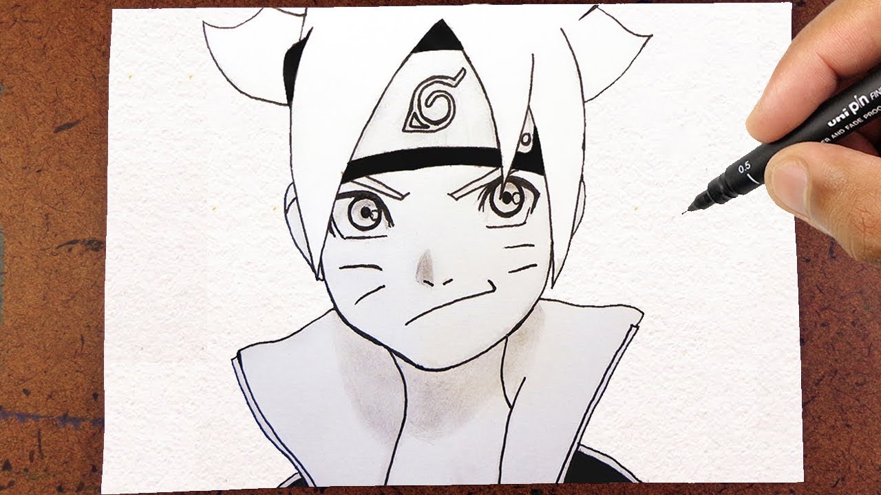 COMO DESENHAR O BORUTO FÁCIL 