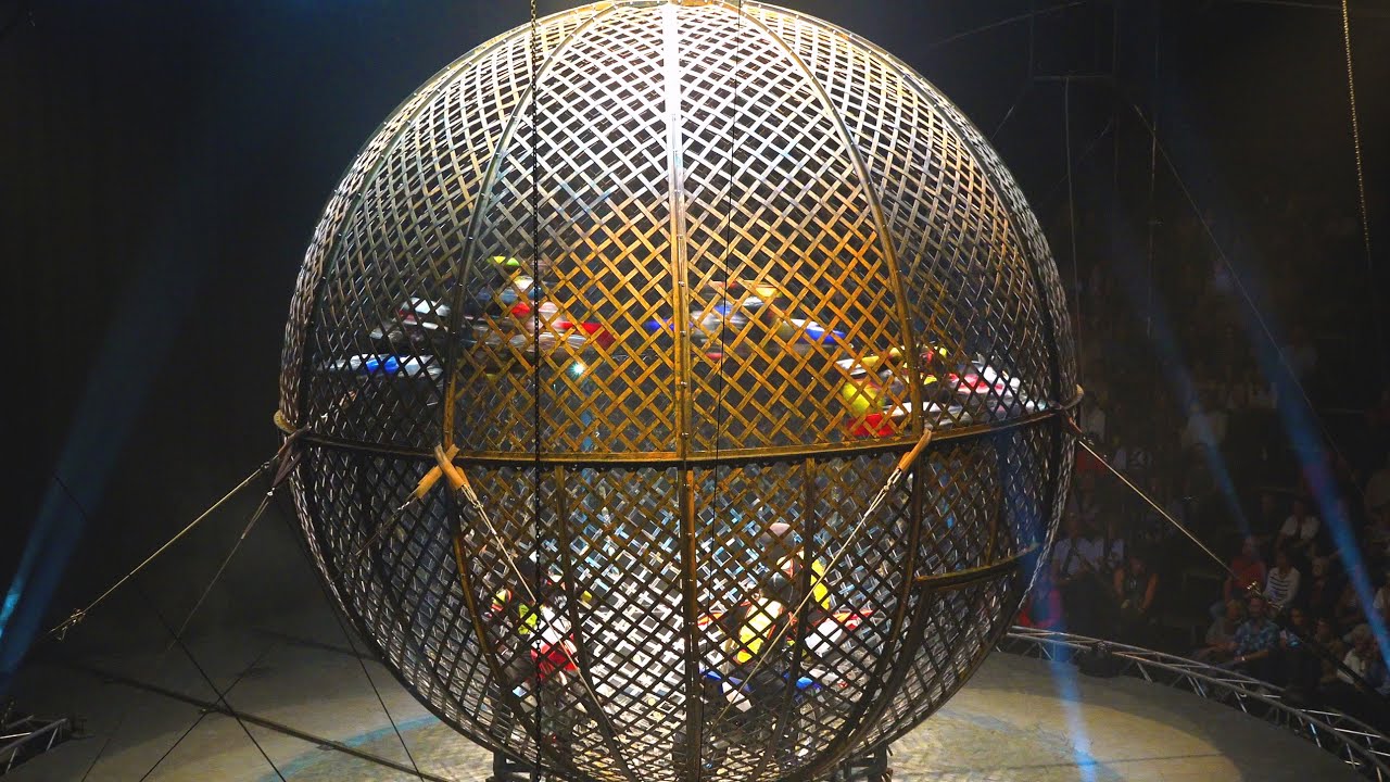 Zirkus Flic Flac Motorrad-Kugel mit 8 Motorrädern - JETZT in der X Mas SHOW