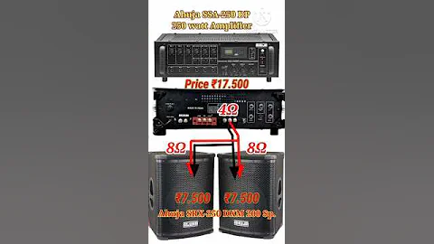 Ahuja 250 Watt amplifier/200watt Single 2Top price connection