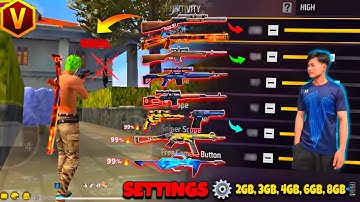 All Gun Headshot Sensitivity Setting After New OB51 Update | Free Fire Max Auto Headshot Sensitivity