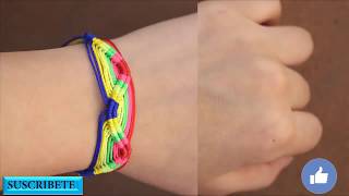 Pulsera tipo Ondas || Hilo macramé