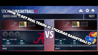 How to get Real Teams in Stickman Basketball 17 screenshot 5