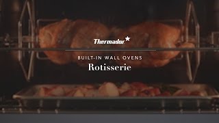 Using the Heavy-Duty Rotisserie on Your Thermador Built-in Wall Oven