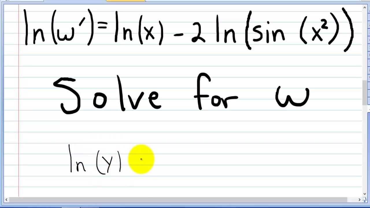 How to Integrate ln(x) ln(sin(x^2)^2) YouTube