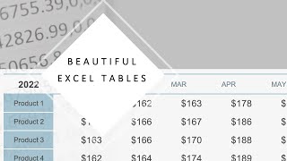 Quick and simple tips to make your Excel tables more beautiful