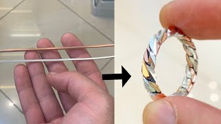 Making a ring from Copper and Silver Wire! | Jewellery Making | How it’s Made | 4K Video