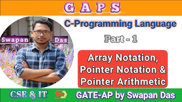 8.2  Array Notation, Pointer Notation , Pointer Arithmetic || C Program || By Swapan Das