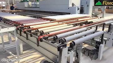 Hệ Thống Băng Tải Rulo Con Lăn Tự Động Chuyển Hướng Thu Hồi Phôi Cho Máy Dán Cạnh | Đại Phúc Vinh