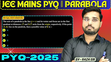 The axis of a parabola is the line y = x and its vertex and focus are in the firstquadrant at distan