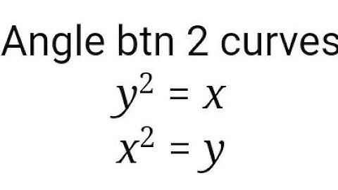 How to obtain angle between two curves