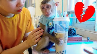 Monkey Pupu was denied a drink by his Mom