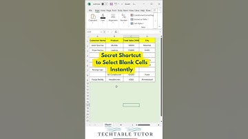 Select Blank Cells in Excel Instantly with This Trick! ⚡ #excelshorts #excel