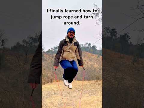 I finally learned how to jump rope and turn around 360.