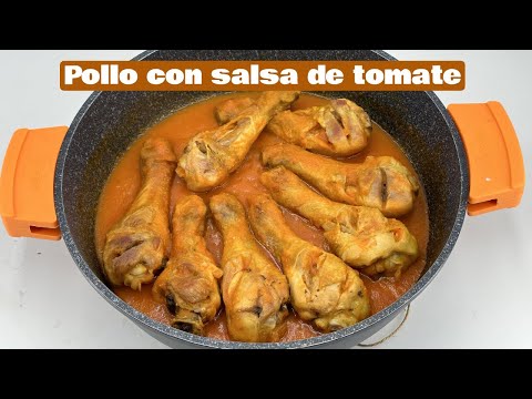 Pollo con salsa de tomate casera