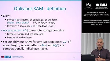 Prof. Benny Pinkas: Searchable Encryption Using ORAM