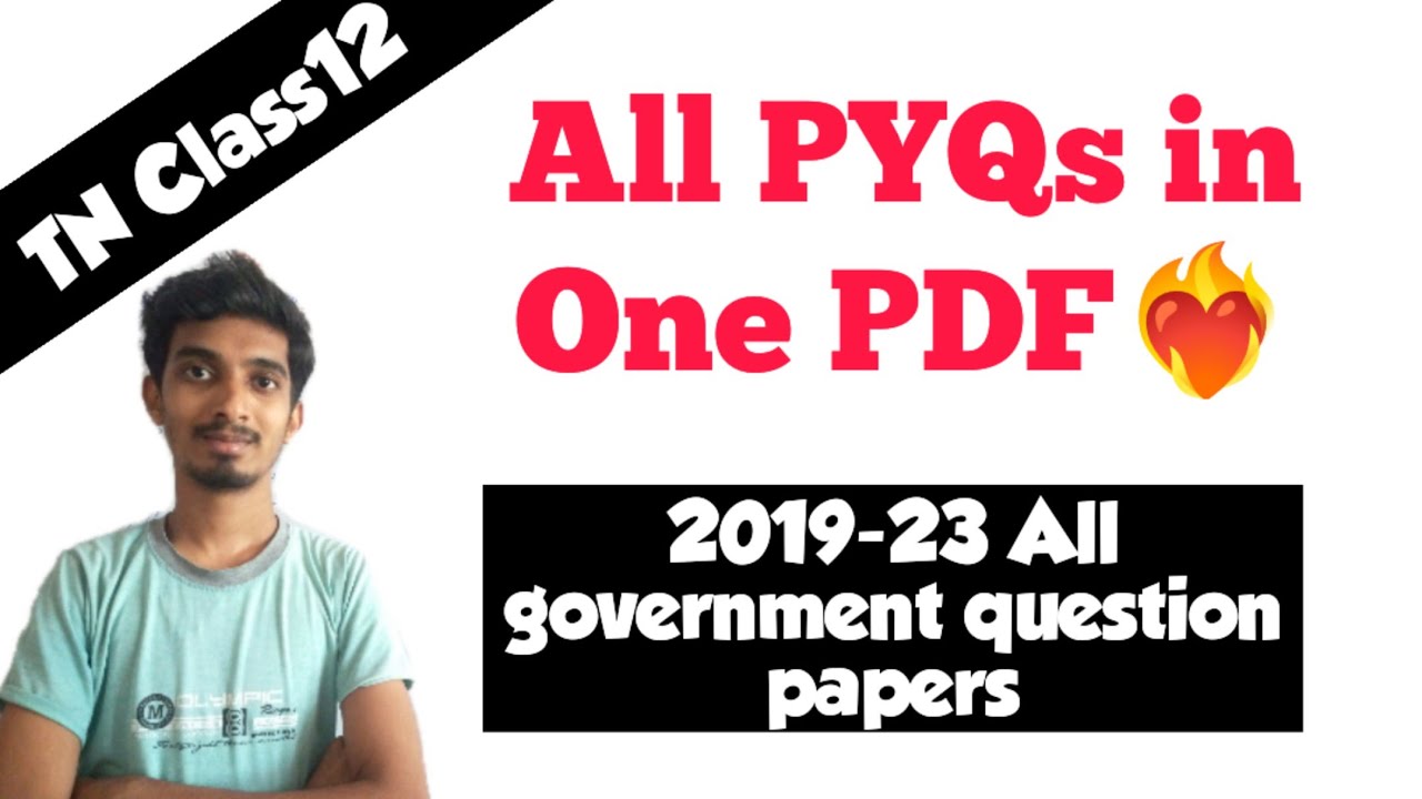 12th standard All Government Previous year Questions in One pdf|PYQs!!