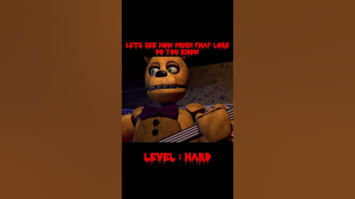 Do you know fnaf lore