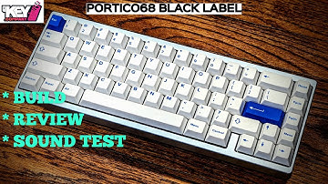 Portico68 Black Label (Bombay) Build with Kiwi Tactile switches, IFK Blue on White & sound test