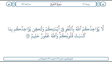 سورة البقرة / الآية 225 / محمود الخليل الحصري
