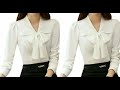 Trendy Top design | shirt Top | Top for jeans | Tie Neck Top | easiest cutting and stitching