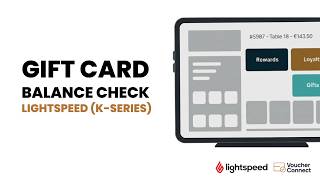Lightspeed Restaurant POS (K-Series) - How to check gift card balance