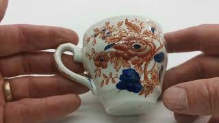 Vintage Ironstone China Hand Coloured Demitasse Cup