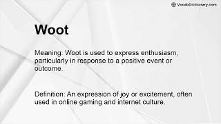 Woot Meaning