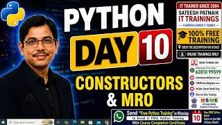 Constructor With Inheritance, MRO, Polymorphism 🔥 Method Overloading in Python |Free Python Training