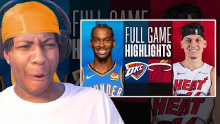 Lvgit Reacts To THUNDER at HEAT | FULL GAME HIGHLIGHTS | January 10, 2024