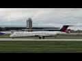 Delta MD-88 [N901DE] Landing &amp; Takeoff | KGRR