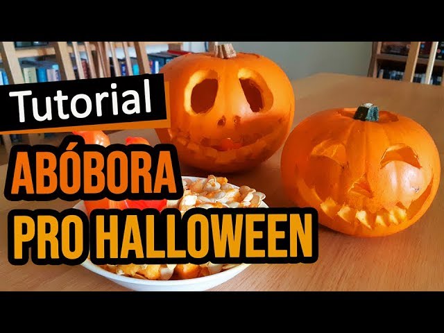 Bonita abóbora de Halloween com motivos - Dia das Bruxas