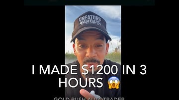 He Made $1,200 in 3 Hours – His First Day with Gold Rush and Withdrew It!