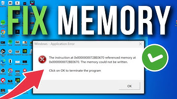 How To Fix The Memory Could Not Be Written - Full Tutorial