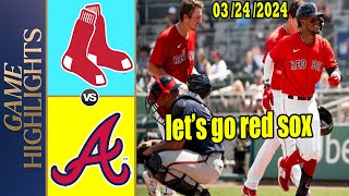 Atlanta Braves vs Boston Red Sox Spring Training (3\/24\/24) | MLB Highlights