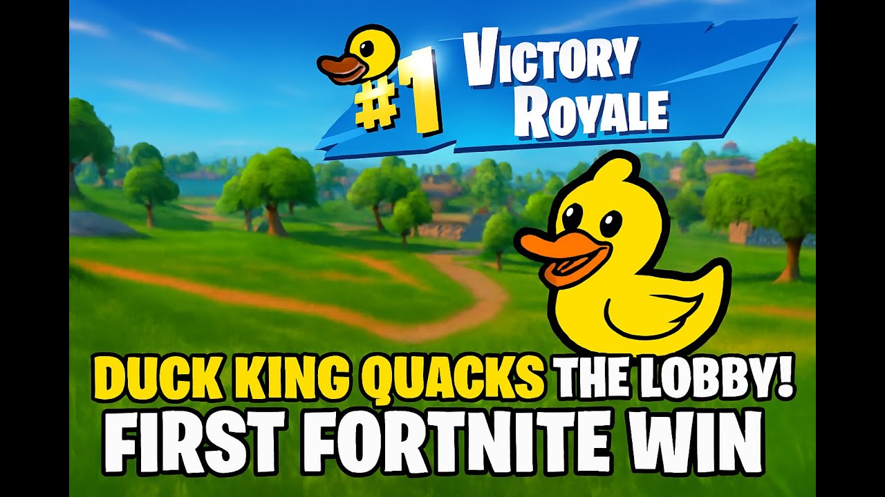 Duck King Quacks the Lobby! First Fortnite Win! - YouTube