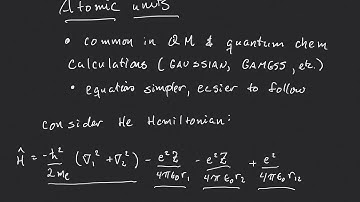 atomic units mini lecture